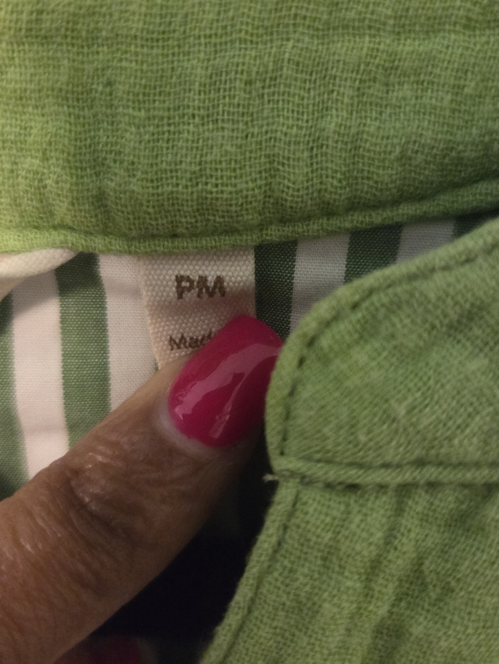 Soft Surroundings Womens Green Gauze Tunic Shirt ResortWear Sz M - Picture 6 of 7